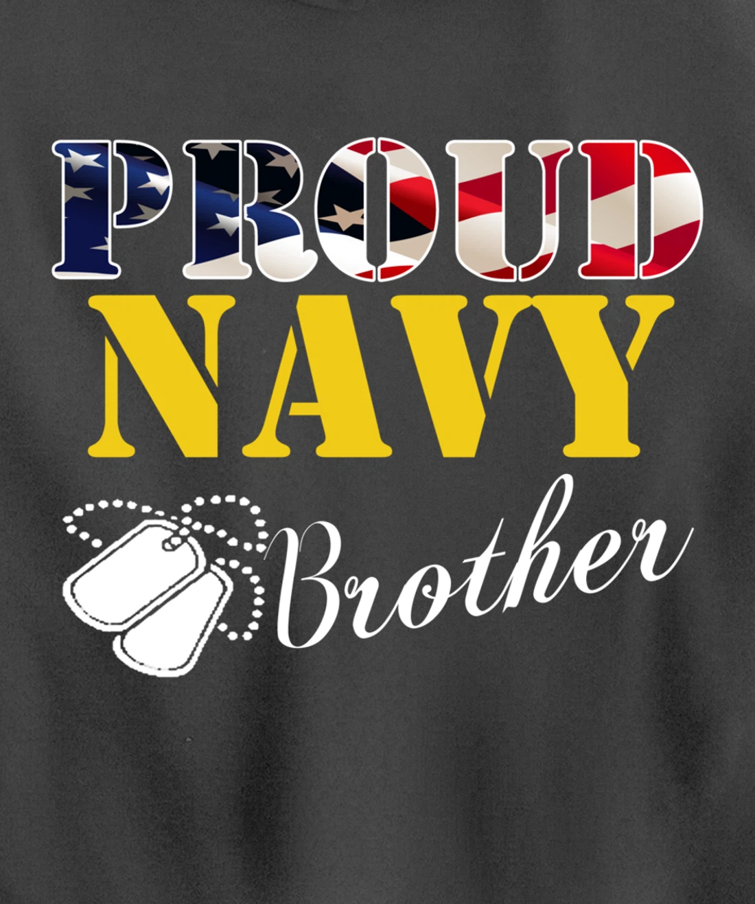 Vintage Proud Navy Brother With American Flag Gift Veteran Pullover Hoodie