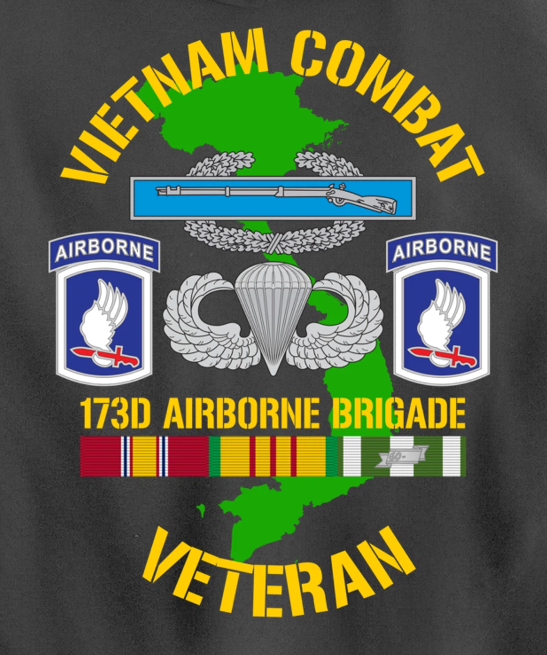 173rd Airborne Brigade - Vietnam Combat Veteran Pullover Hoodie