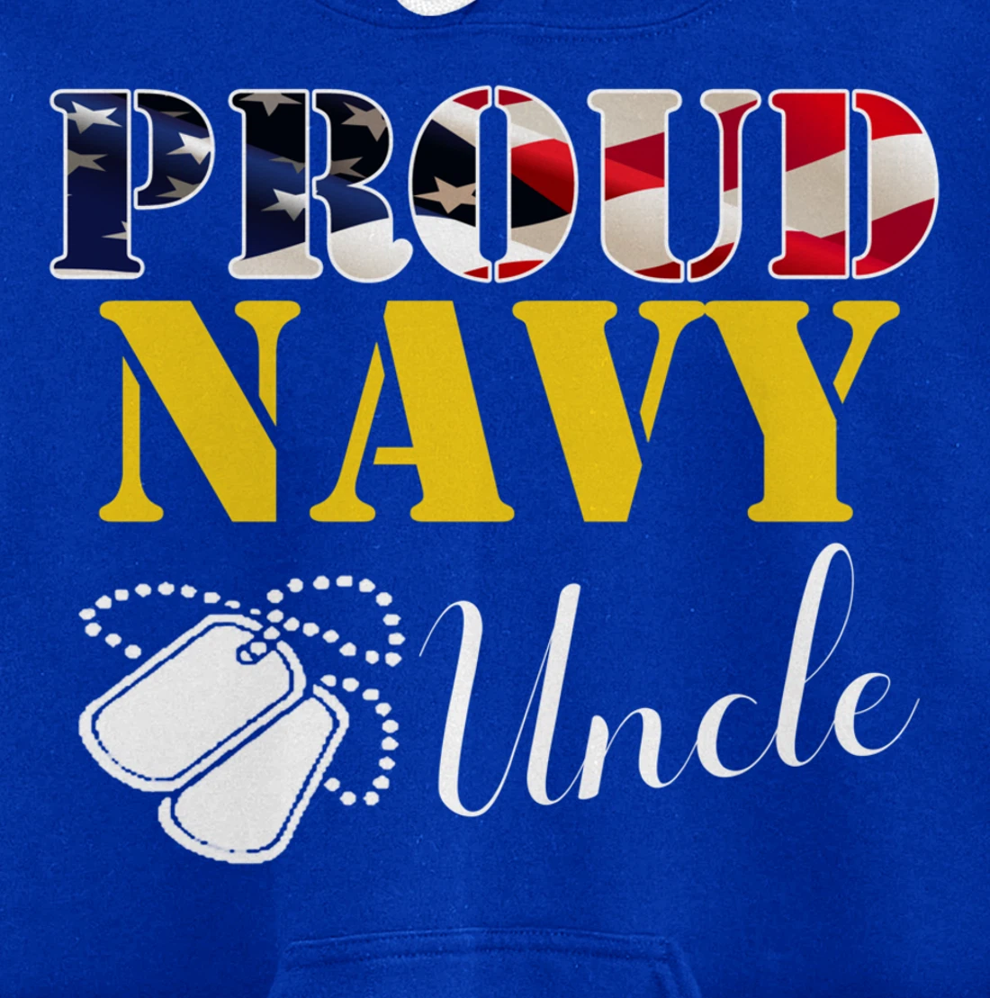 Vintage Proud Navy Uncle With American Flag Gift Veteran Pullover Hoodie