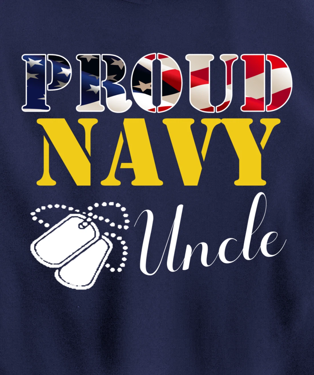 Vintage Proud Navy Uncle With American Flag Gift Veteran Pullover Hoodie