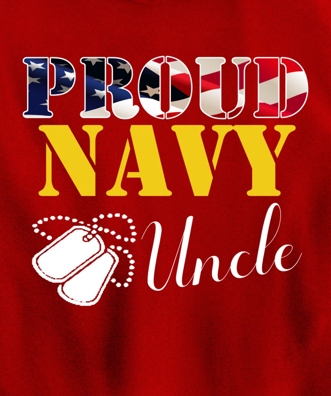 Vintage Proud Navy Uncle With American Flag Gift Veteran Pullover Hoodie