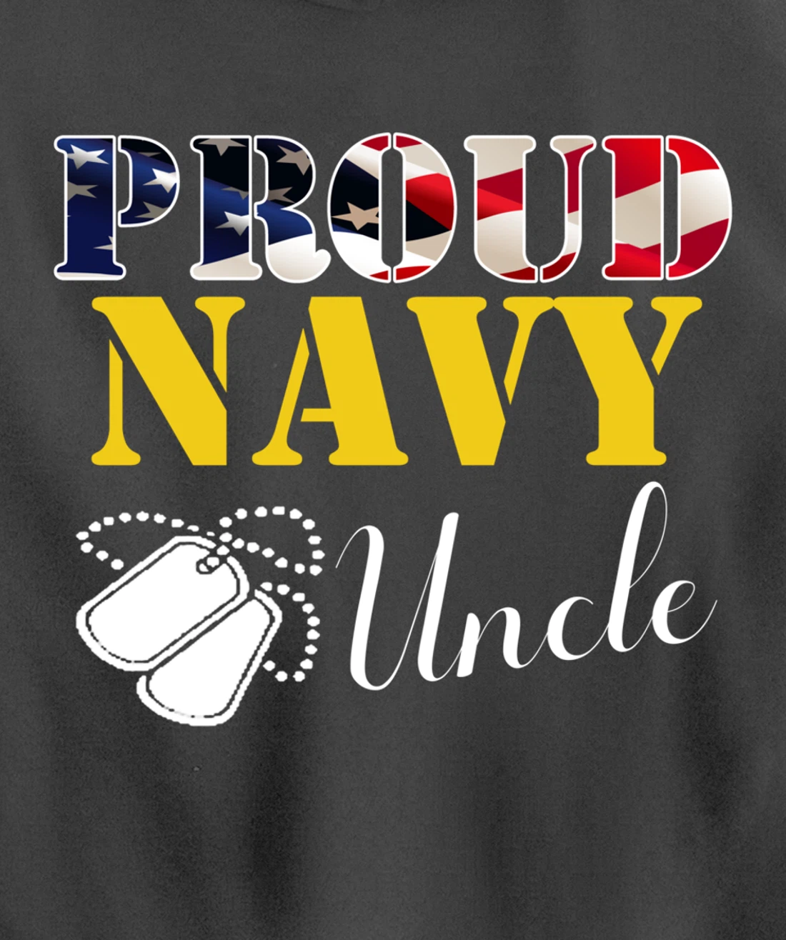 Vintage Proud Navy Uncle With American Flag Gift Veteran Pullover Hoodie