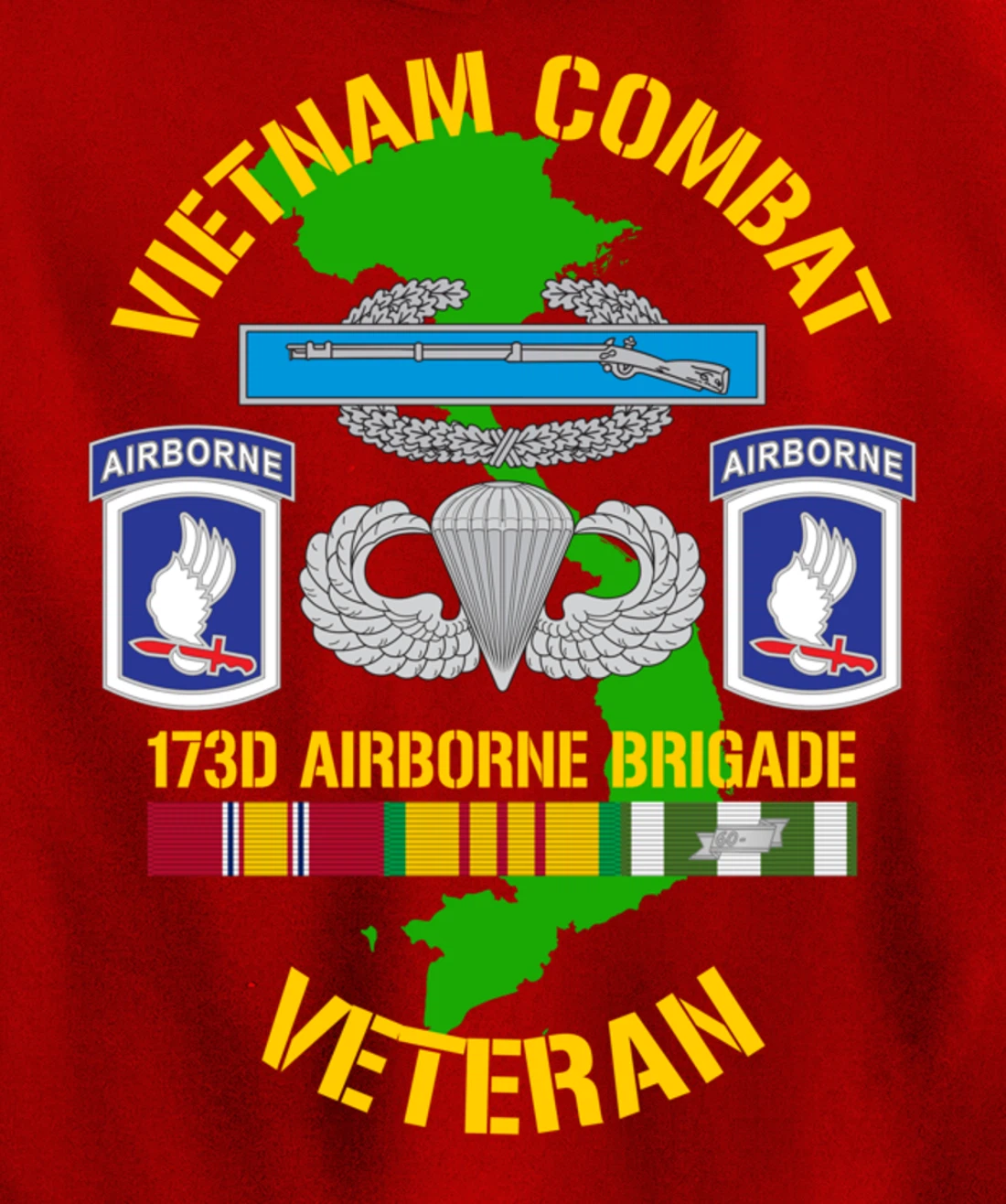 173rd Airborne Brigade - Vietnam Combat Veteran Pullover Hoodie