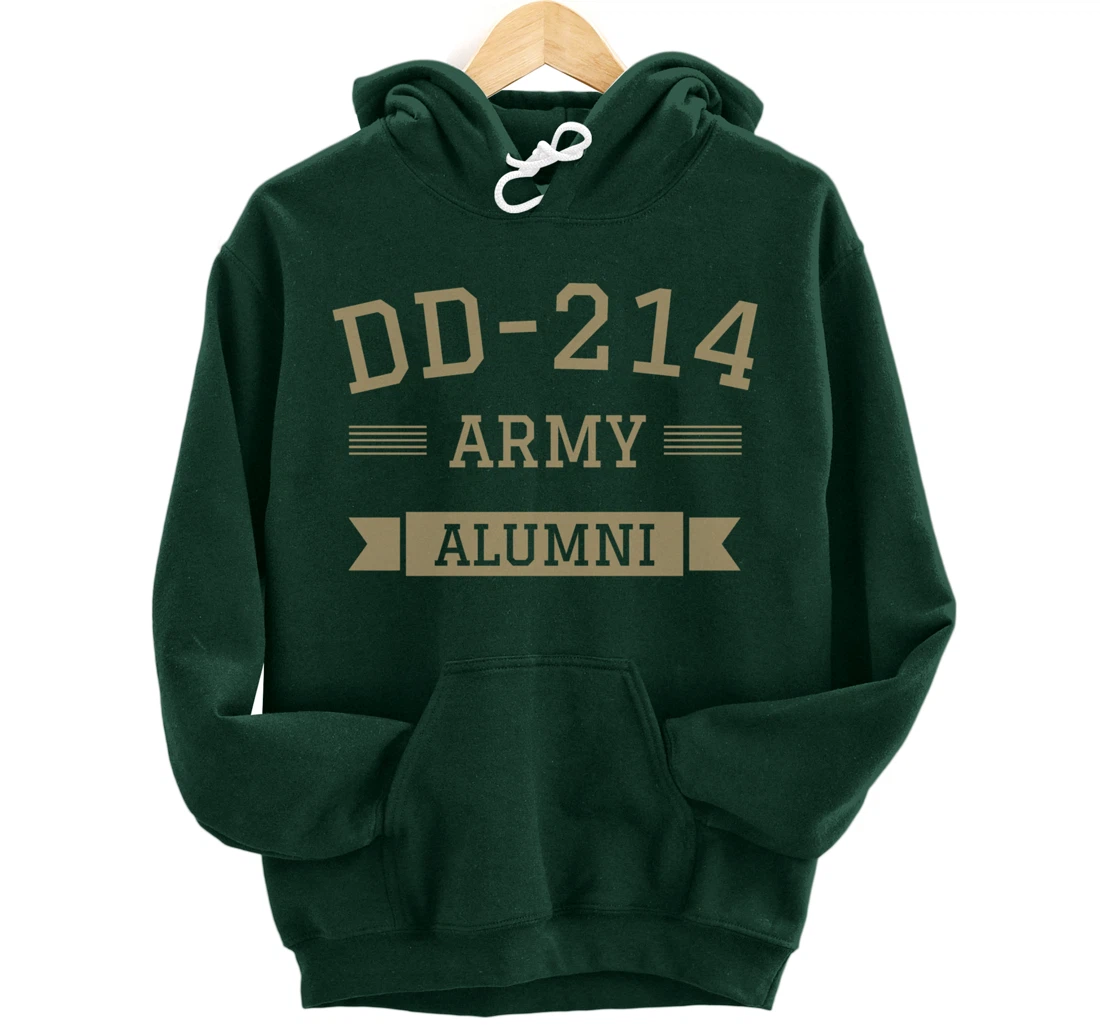 DD-214 US Army Alumni Military Veteran Retirement Gift Pullover Hoodie