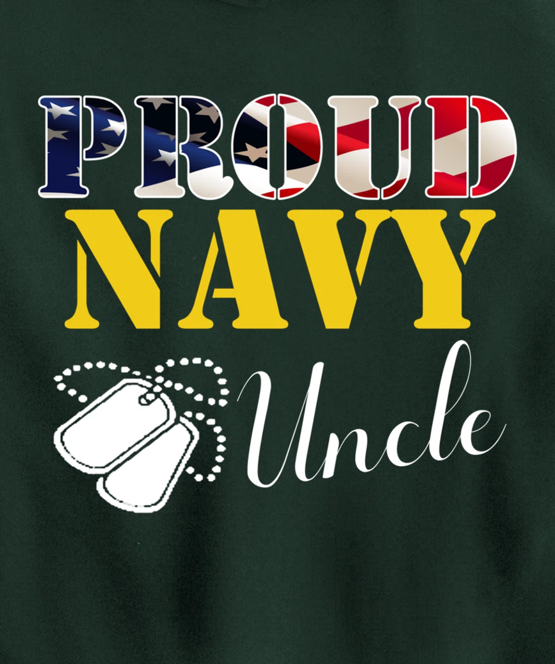 Vintage Proud Navy Uncle With American Flag Gift Veteran Pullover Hoodie