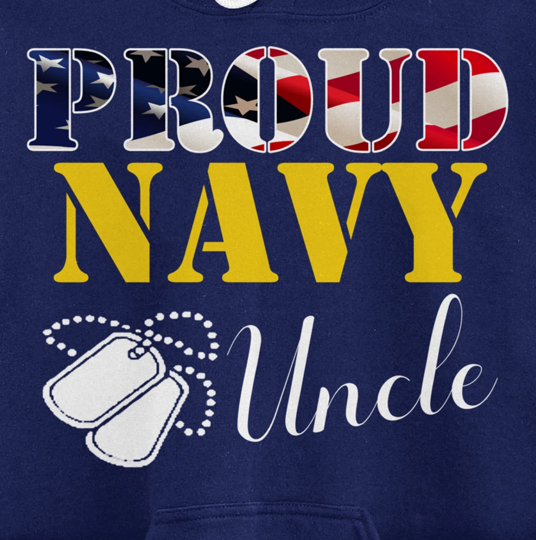 Vintage Proud Navy Uncle With American Flag Gift Veteran Pullover Hoodie