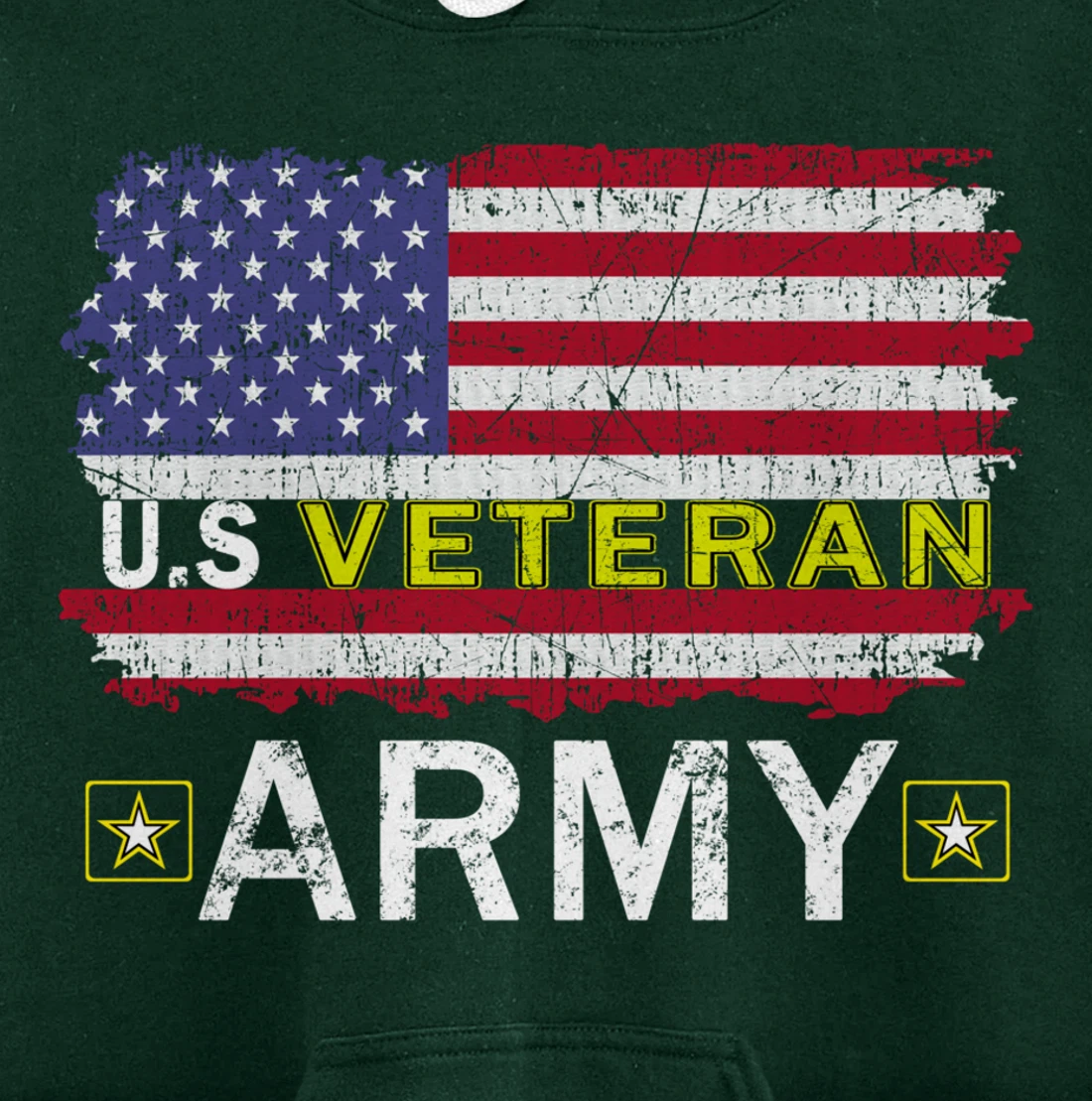 Proud Army Veteran-US Veterans Day Shirt-US Army Veteran Pullover Hoodie