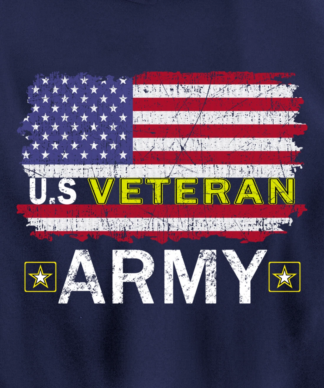 Proud Army Veteran-US Veterans Day Shirt-US Army Veteran Pullover Hoodie