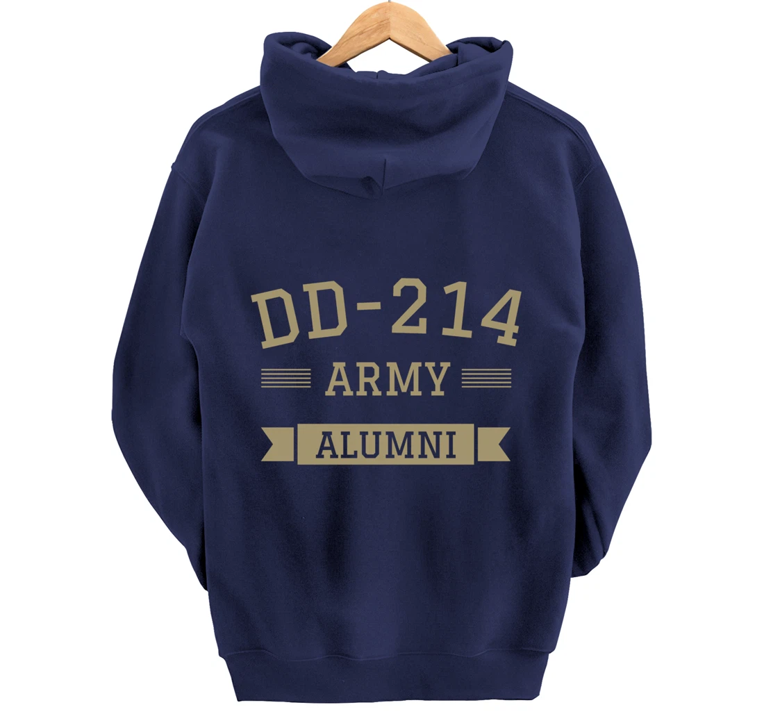 DD-214 US Army Alumni Military Veteran Retirement Gift Pullover Hoodie