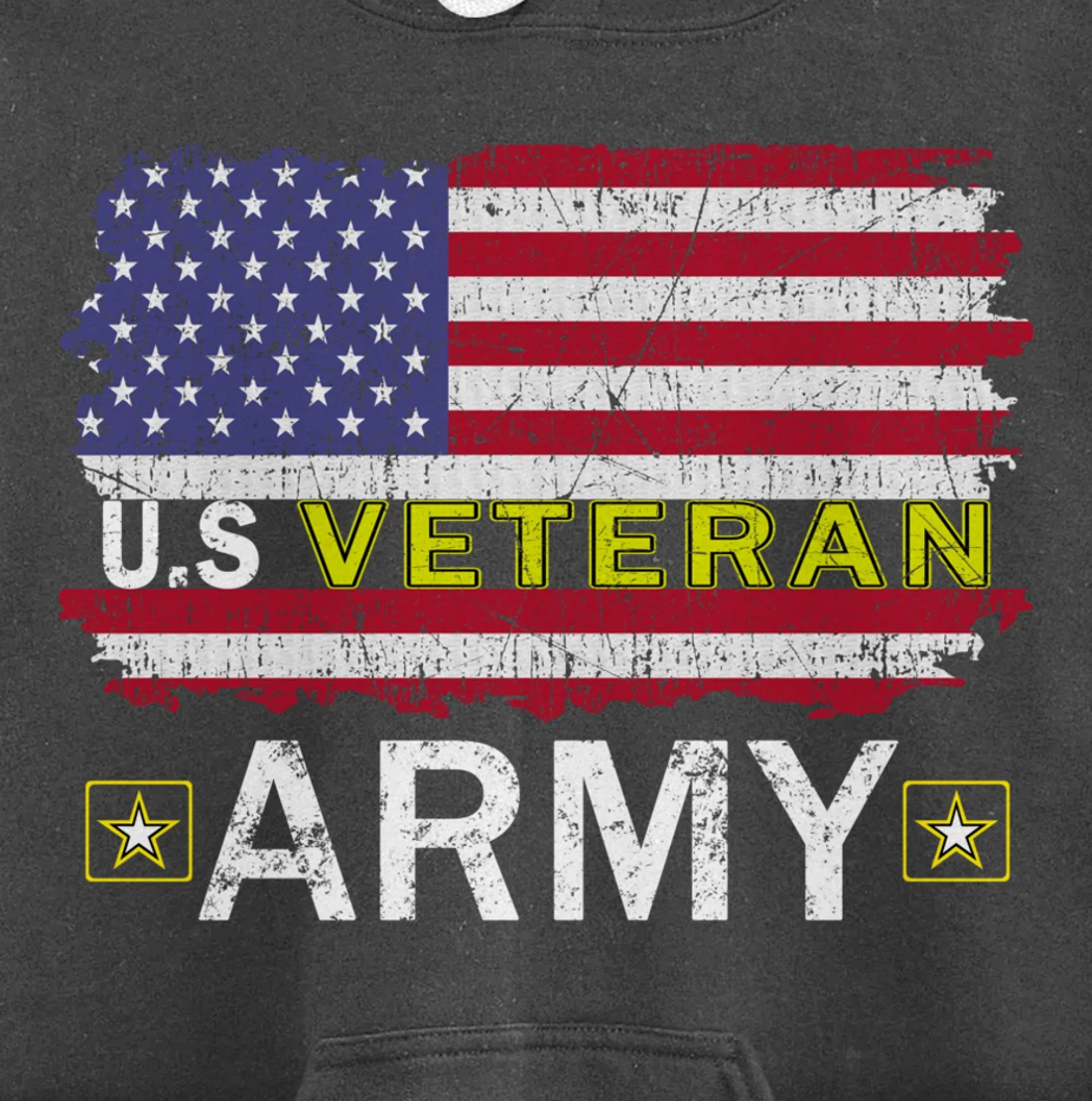 Proud Army Veteran-US Veterans Day Shirt-US Army Veteran Pullover Hoodie