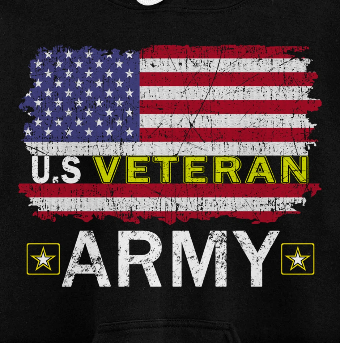Proud Army Veteran-US Veterans Day Shirt-US Army Veteran Pullover Hoodie
