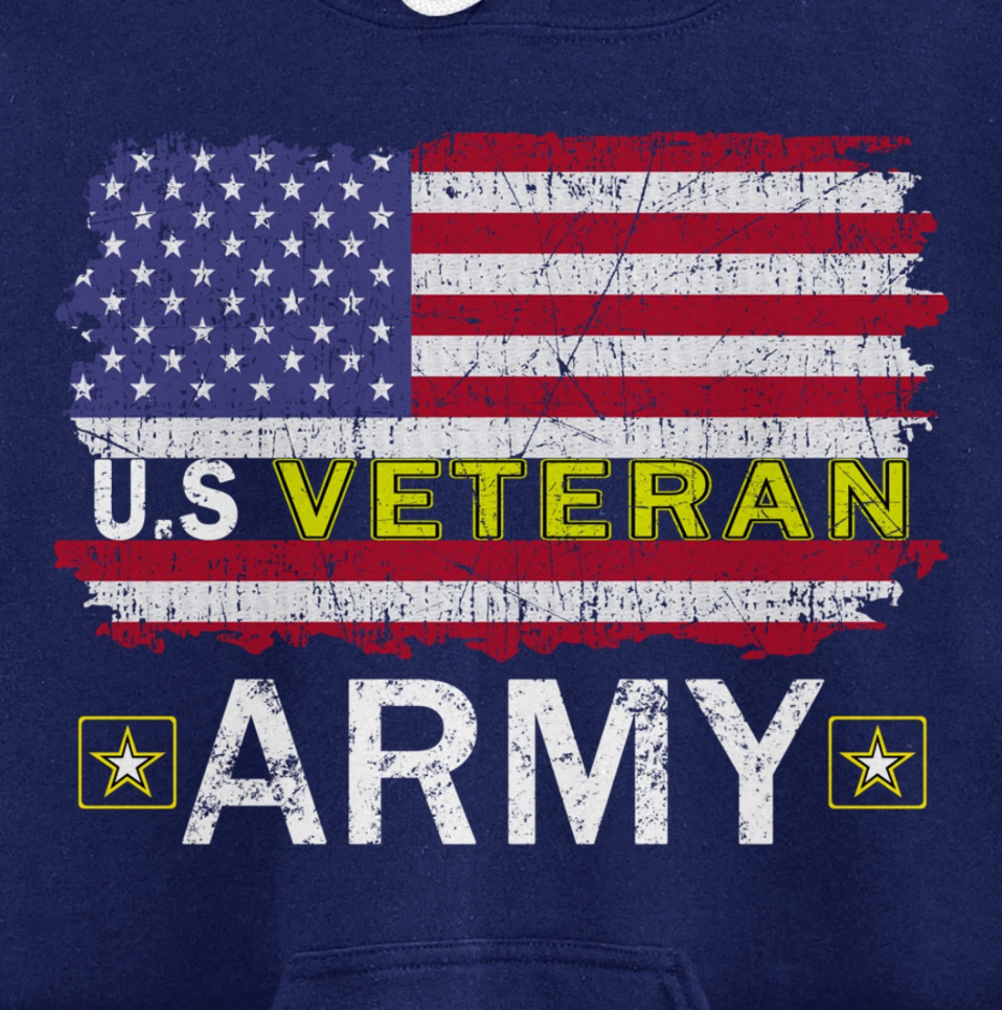 Proud Army Veteran-US Veterans Day Shirt-US Army Veteran Pullover Hoodie