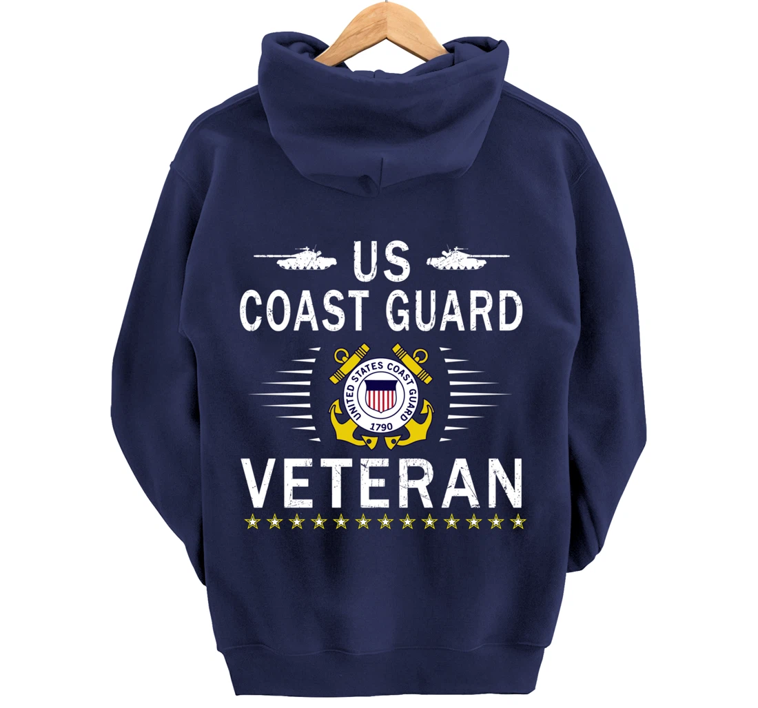Coast Guard Veterans Day Shirt-US Coast Guard Veteran Pride Pullover Hoodie