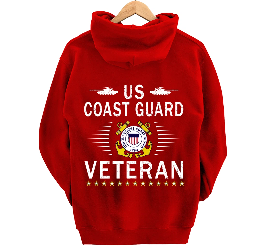 Coast Guard Veterans Day Shirt-US Coast Guard Veteran Pride Pullover Hoodie