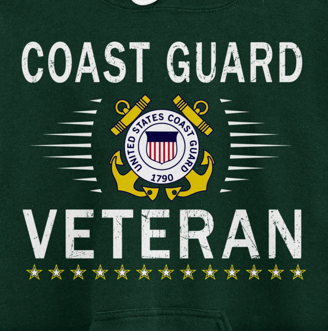 Coast Guard Veterans Day Shirt-US Coast Guard Veteran Pride Pullover Hoodie