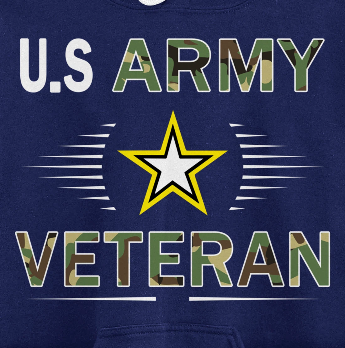 Proud Army Veteran-US Veterans Day Shirt-US Army Veteran Pullover Hoodie