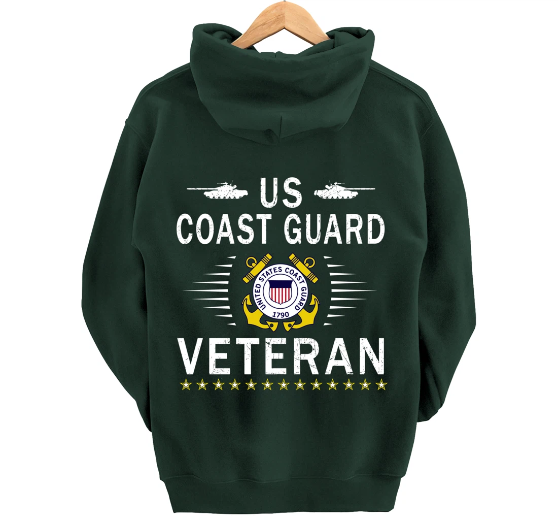 Coast Guard Veterans Day Shirt-US Coast Guard Veteran Pride Pullover Hoodie