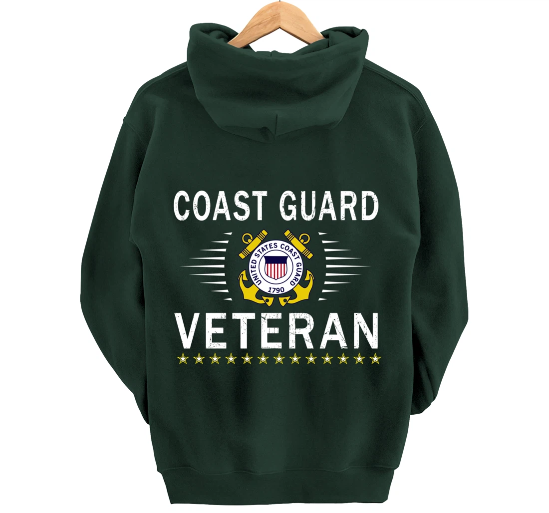 Coast Guard Veterans Day Shirt-US Coast Guard Veteran Pride Pullover Hoodie