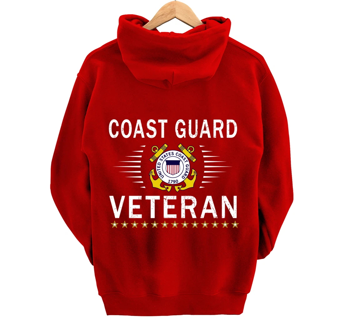 Coast Guard Veterans Day Shirt-US Coast Guard Veteran Pride Pullover Hoodie