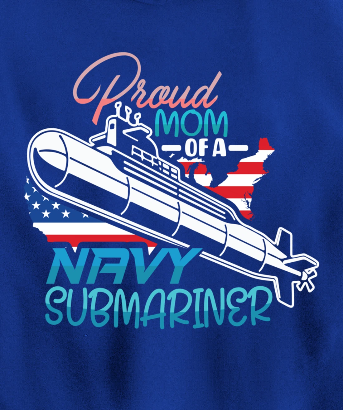 Submariner Submarines Veteran Proud Mom of a Navy Submariner Pullover Hoodie