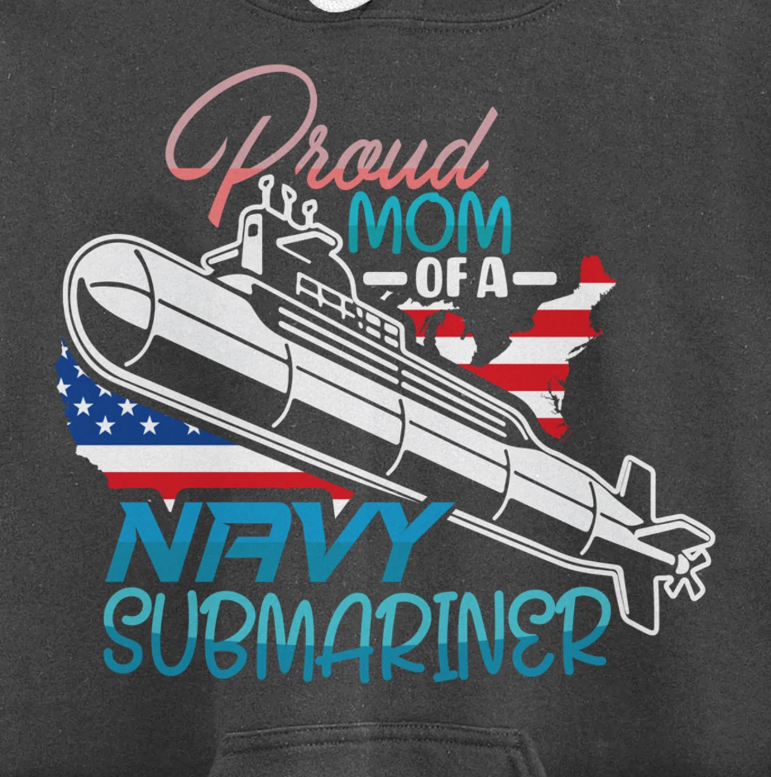 Submariner Submarines Veteran Proud Mom of a Navy Submariner Pullover Hoodie