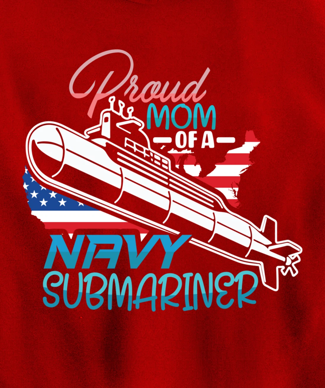 Submariner Submarines Veteran Proud Mom of a Navy Submariner Pullover Hoodie