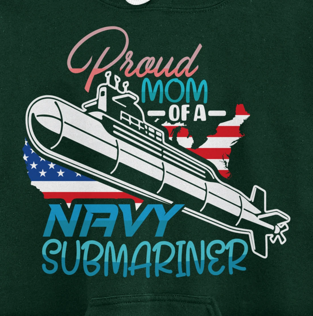 Submariner Submarines Veteran Proud Mom of a Navy Submariner Pullover Hoodie