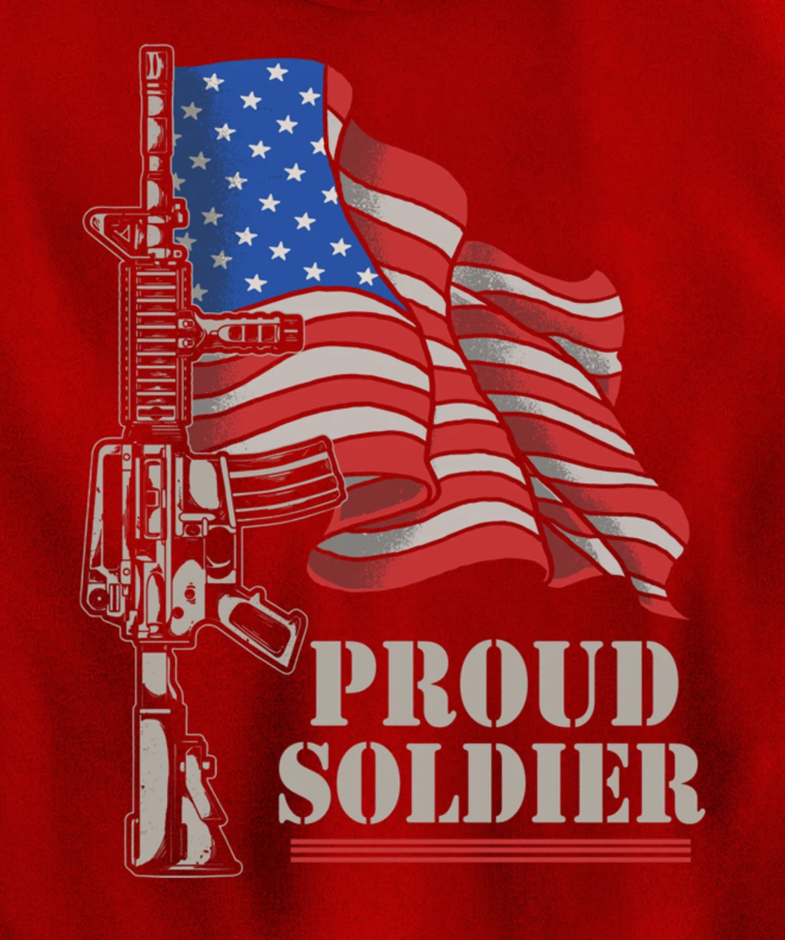 Freedom 4th Of July Proud Soldier Army Patriotic Veteran Pullover Hoodie