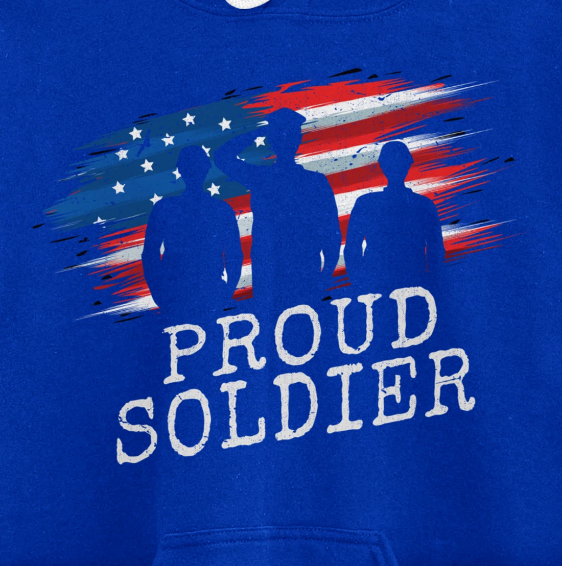 Proud Soldier US Flag Freedom Patriotic American Veteran Pullover Hoodie