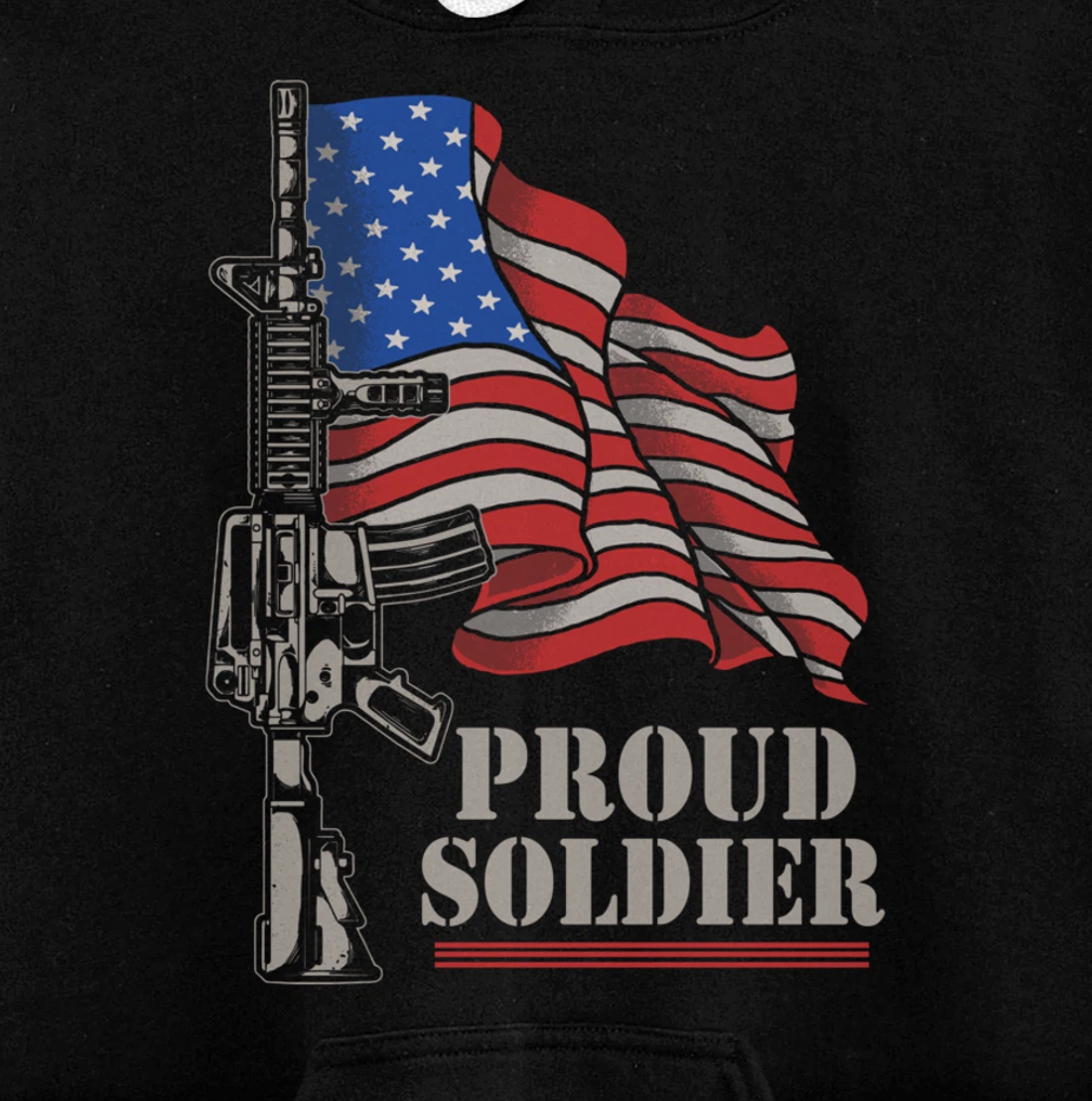 Freedom 4th Of July Proud Soldier Army Patriotic Veteran Pullover Hoodie