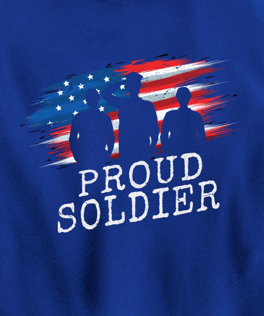 Proud Soldier US Flag Freedom Patriotic American Veteran Pullover Hoodie