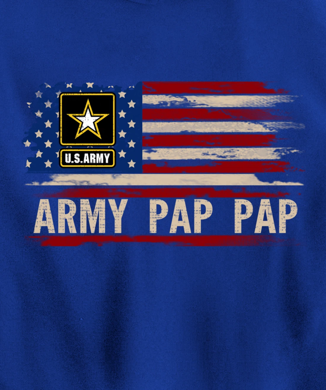 Vintage Army Pap Pap With American Flag For Veteran Gift Pullover Hoodie