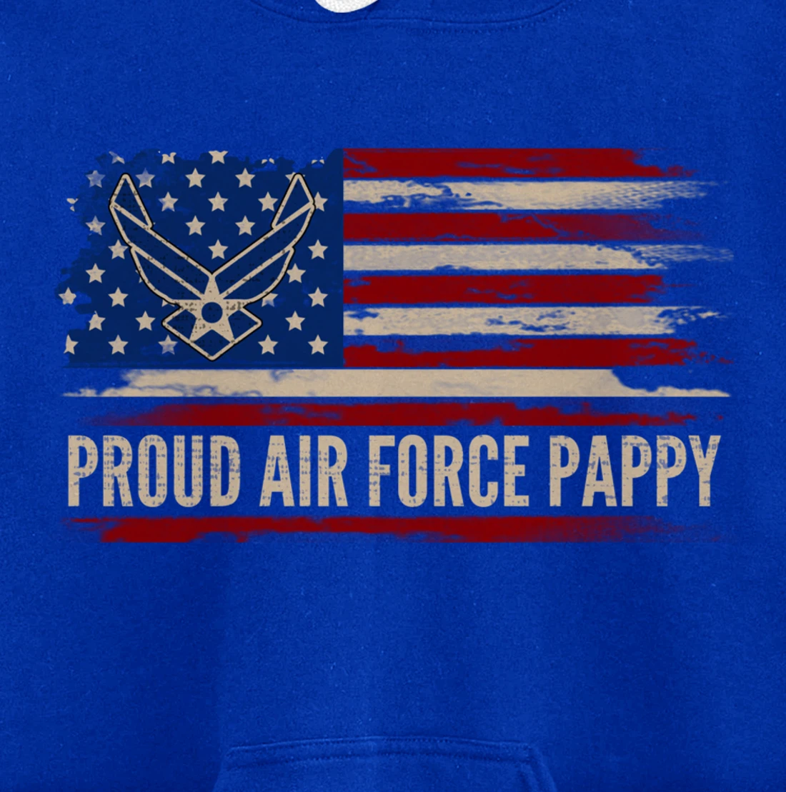 Vintage Proud Air Force Pappy American Flag Veteran Gift Pullover Hoodie