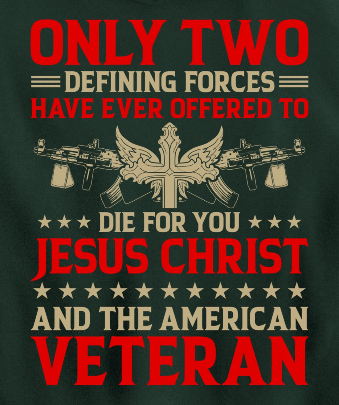 Jesus And The Veteran - Proud Veteran Outfit Pullover Hoodie