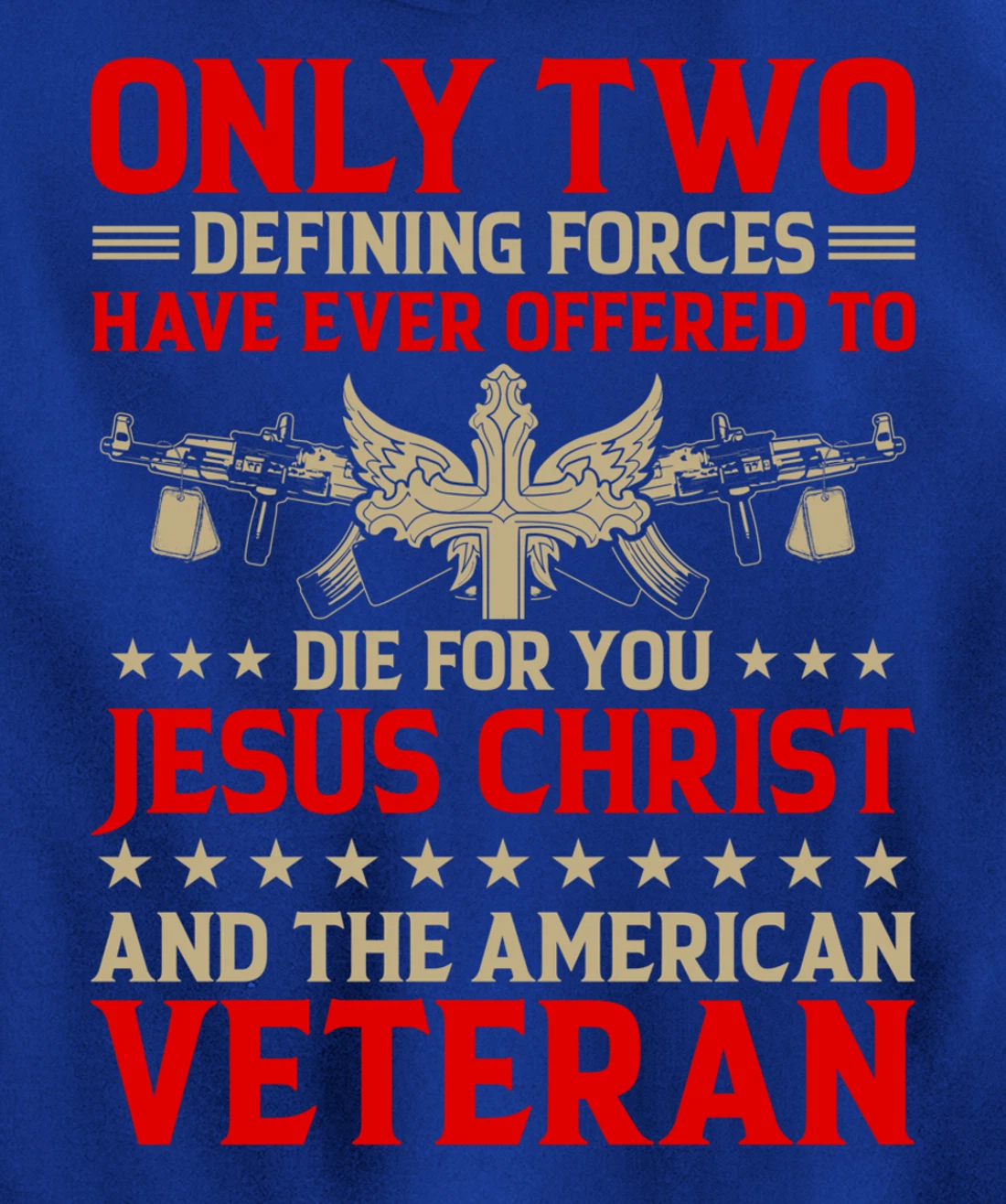 Jesus And The Veteran - Proud Veteran Outfit Pullover Hoodie