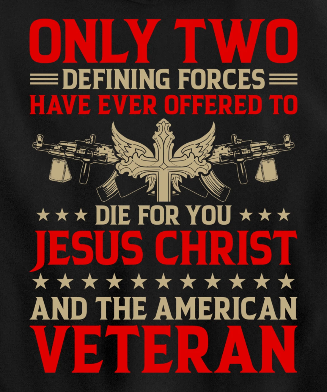 Jesus And The Veteran - Proud Veteran Outfit Pullover Hoodie