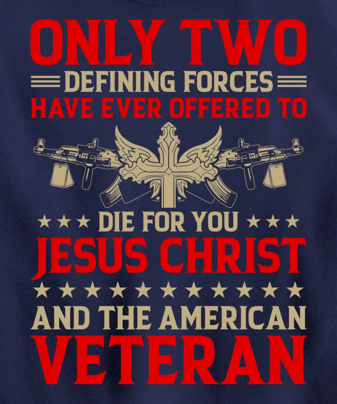 Jesus And The Veteran - Proud Veteran Outfit Pullover Hoodie