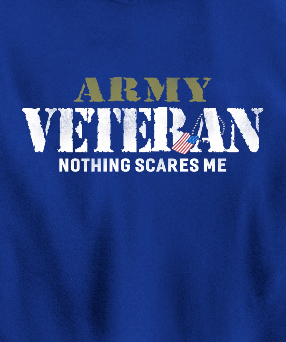 Men's Army Veteran Nothing Scares Me American Flag Pullover Hoodie