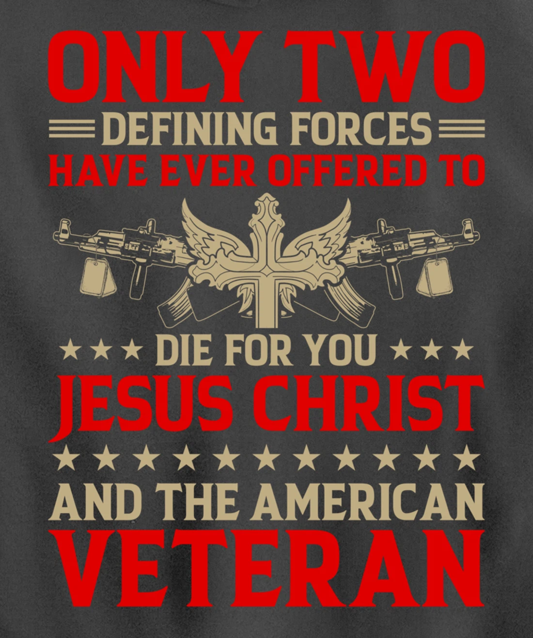 Jesus And The Veteran - Proud Veteran Outfit Pullover Hoodie