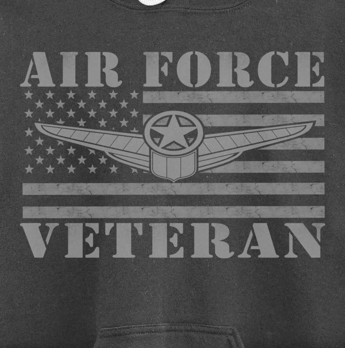 Veteran US Air Force - American Flag Veterans Mens Top Pullover Hoodie