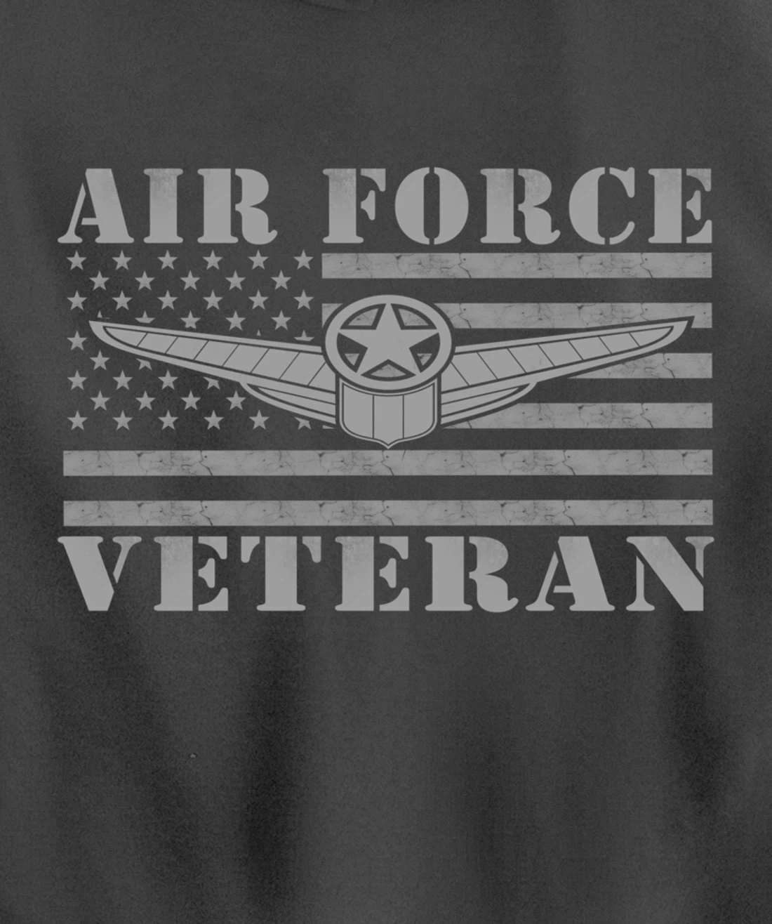 Veteran US Air Force - American Flag Veterans Mens Top Pullover Hoodie