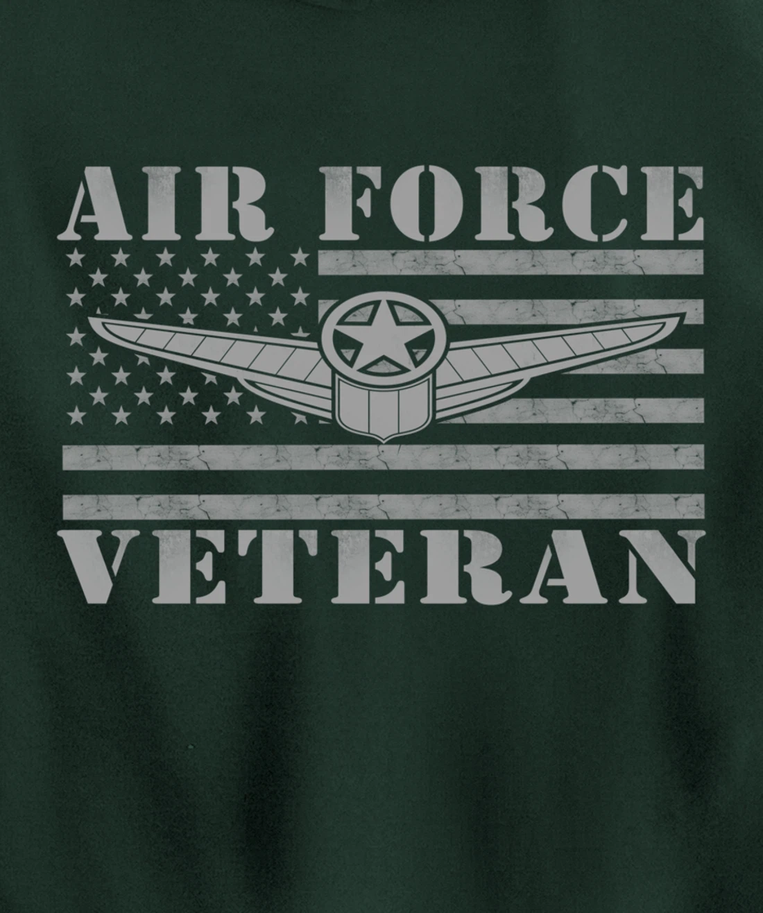 Veteran US Air Force - American Flag Veterans Mens Top Pullover Hoodie