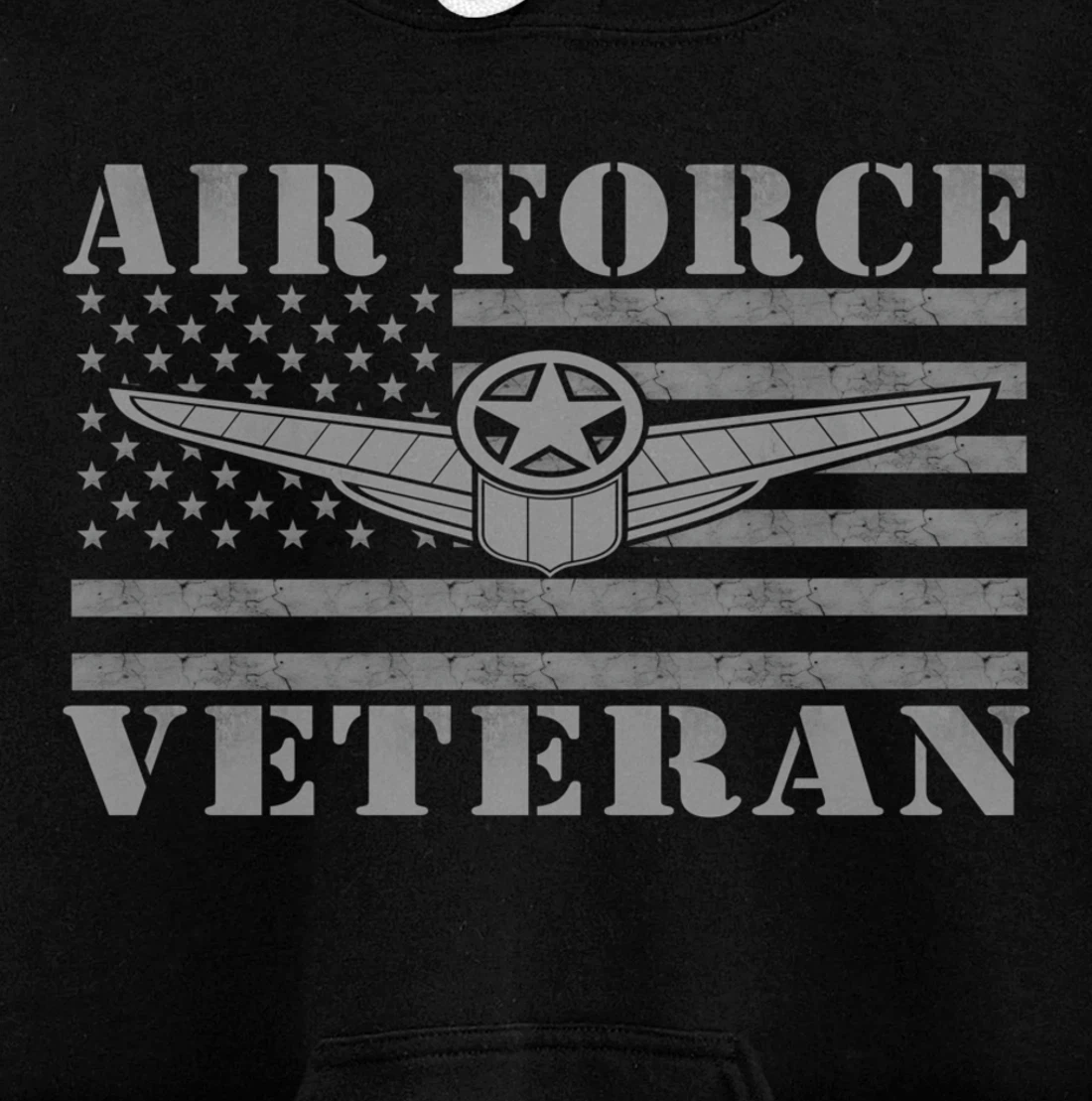 Veteran US Air Force - American Flag Veterans Mens Top Pullover Hoodie