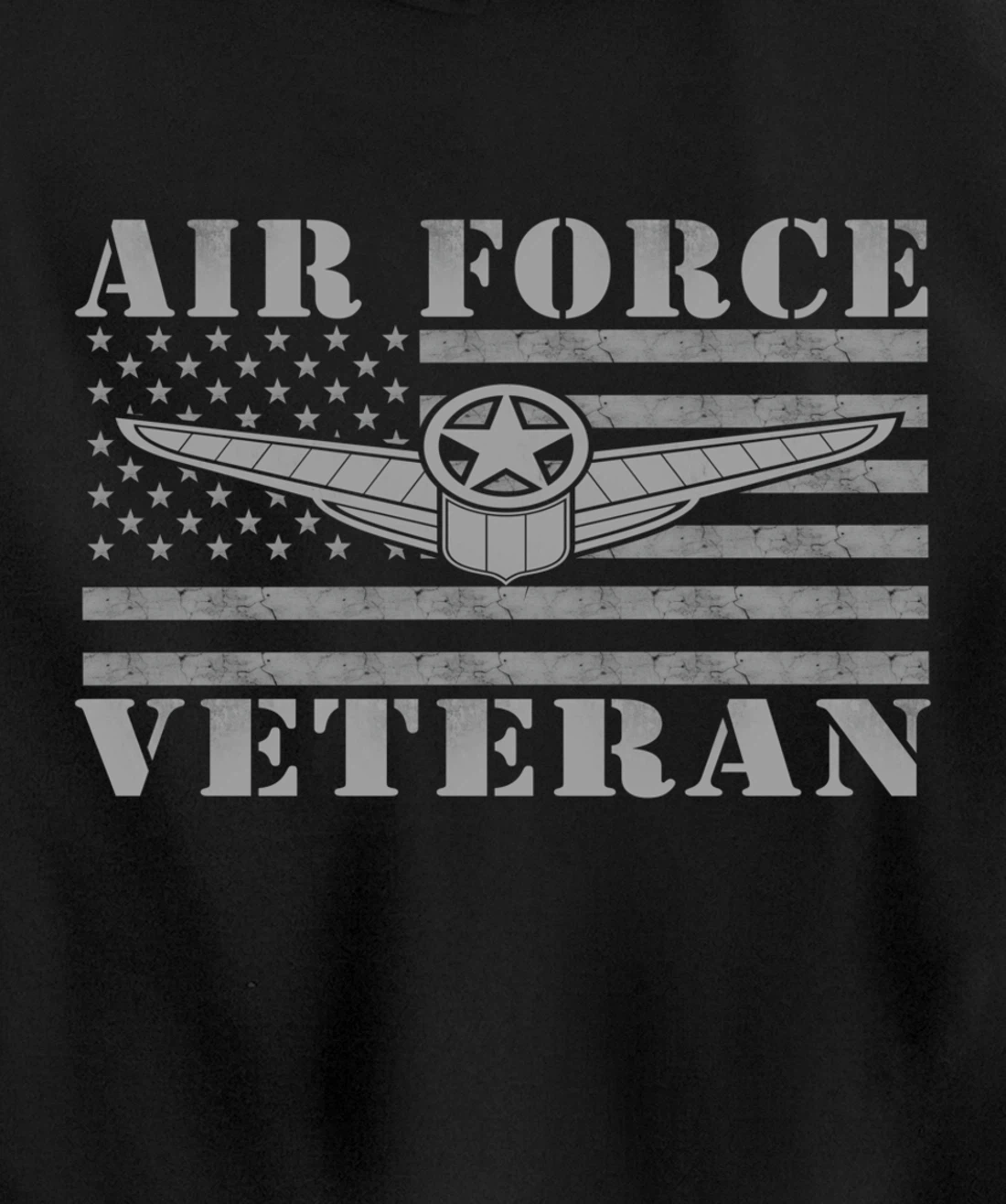 Veteran US Air Force - American Flag Veterans Mens Top Pullover Hoodie