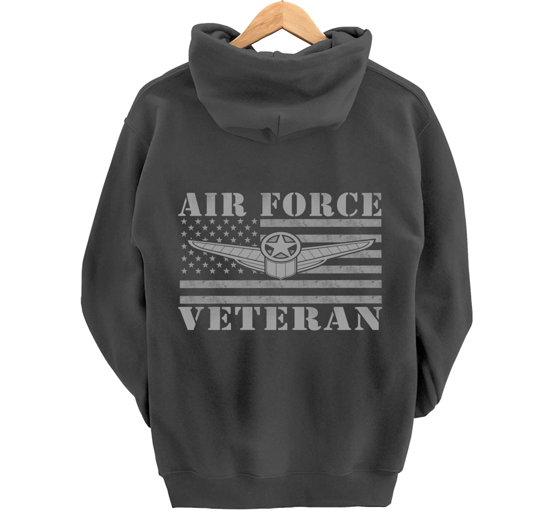 Veteran US Air Force - American Flag Veterans Mens Top Pullover Hoodie