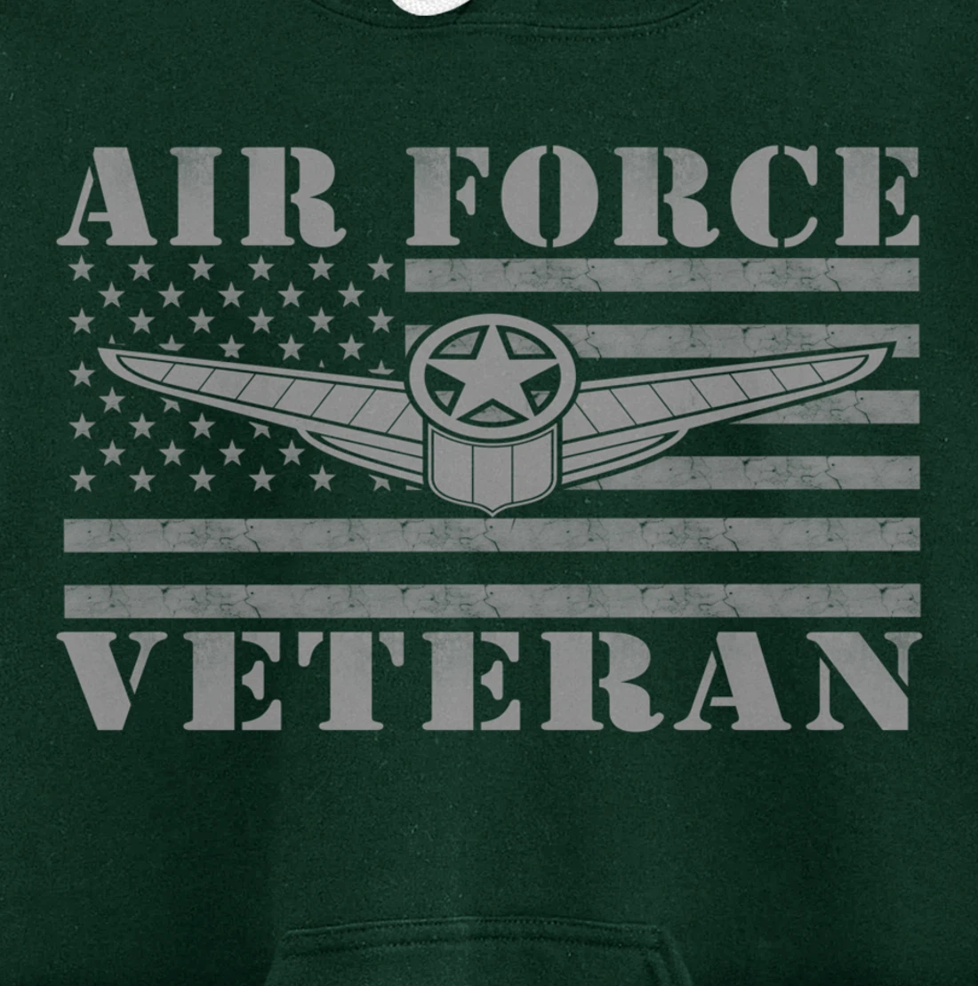 Veteran US Air Force - American Flag Veterans Mens Top Pullover Hoodie