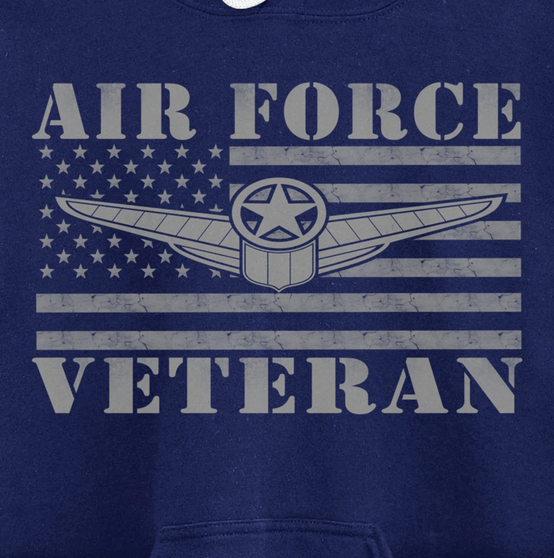 Veteran US Air Force - American Flag Veterans Mens Top Pullover Hoodie