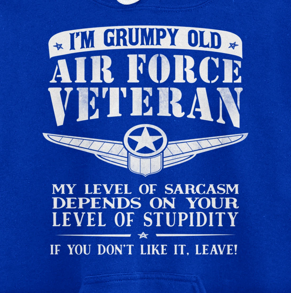 I'm a Grumpy Old Air Force Veteran Funny Men Gift Pullover Hoodie