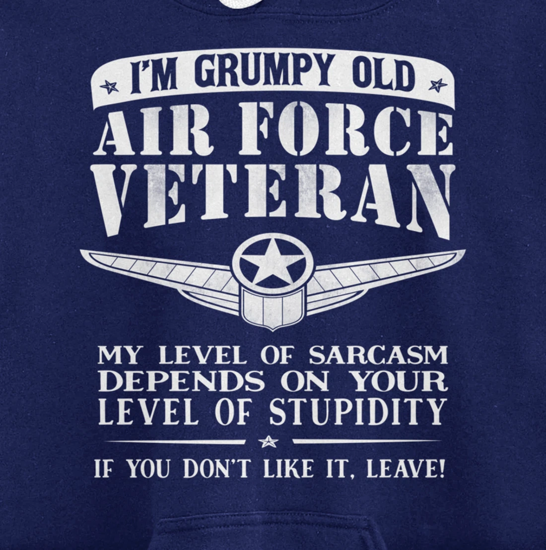 I'm a Grumpy Old Air Force Veteran Funny Men Gift Pullover Hoodie