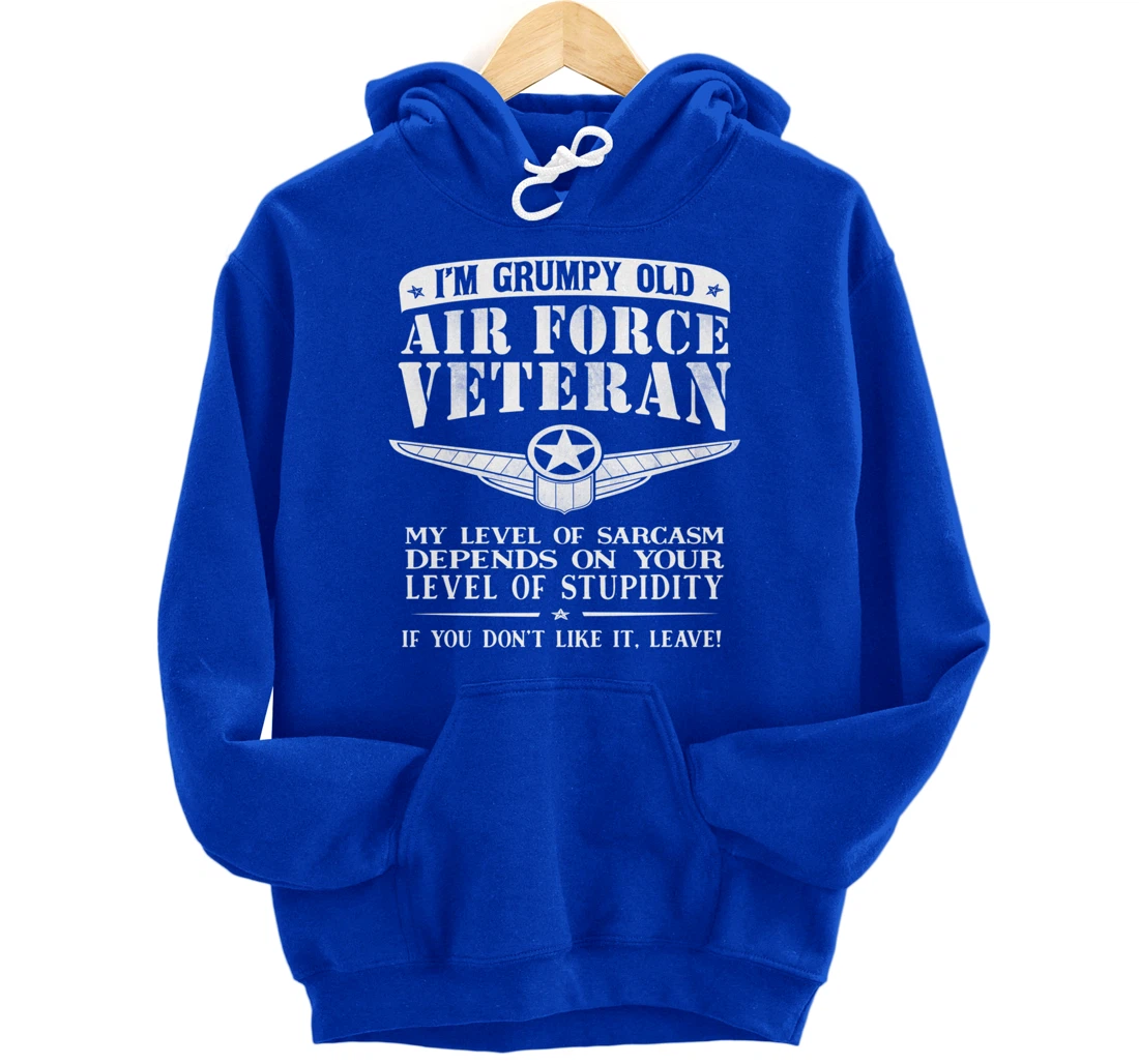 I'm a Grumpy Old Air Force Veteran Funny Men Gift Pullover Hoodie